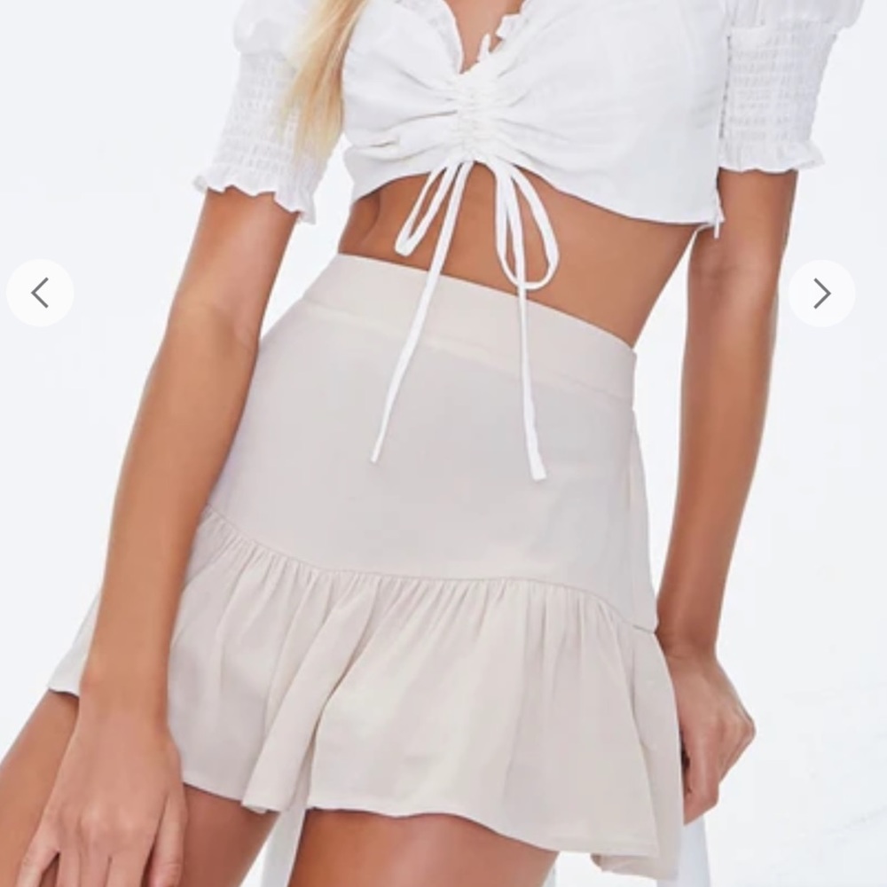 Crepe Flounce Skort